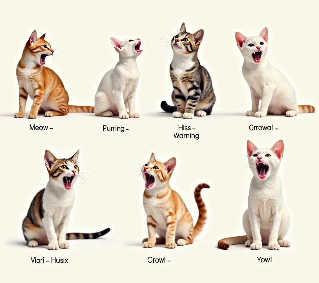 Cat meowing at owner directly