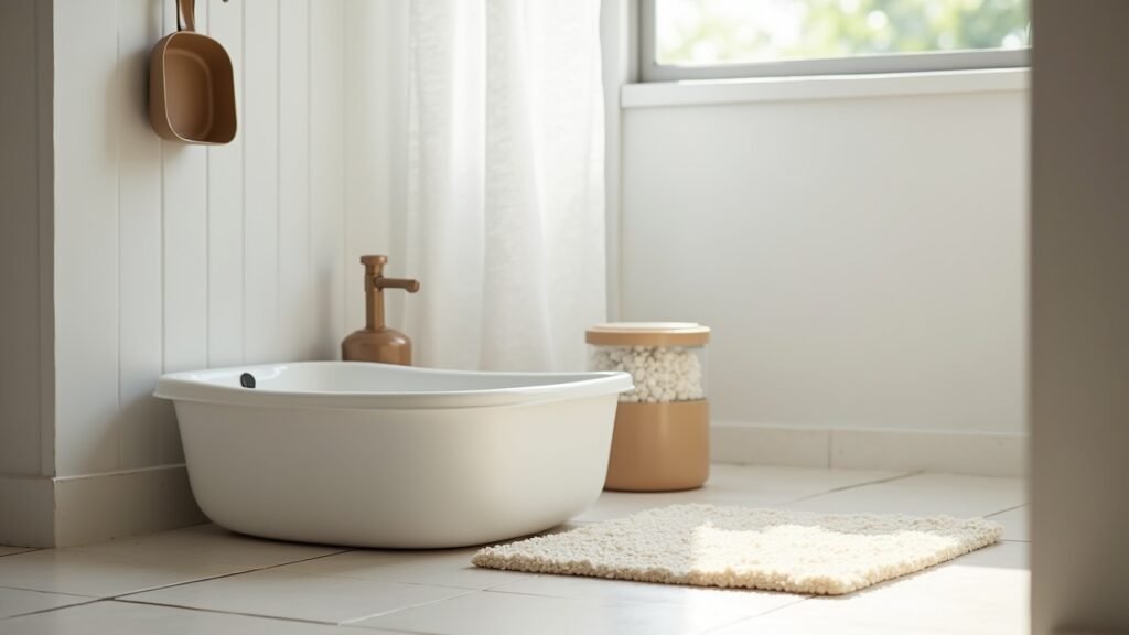 Clean litter box setup