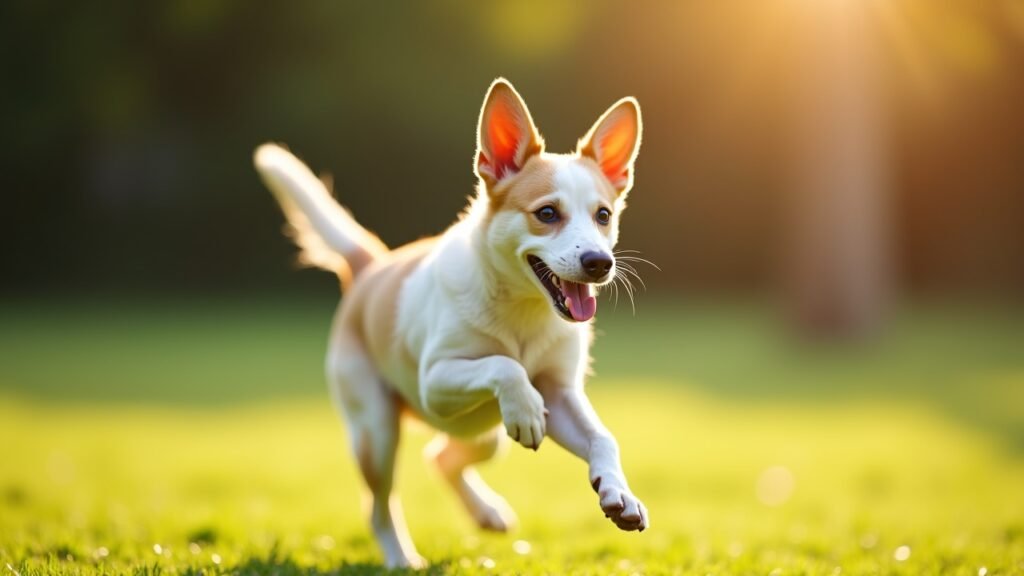 Dog showing playful bow