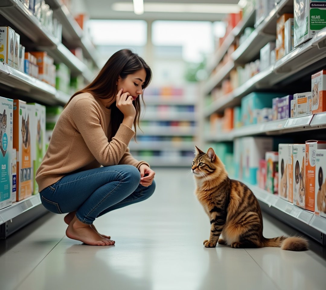 Various litter box types on display