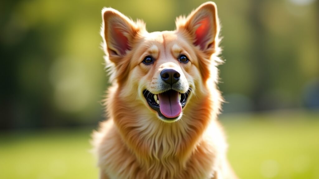Dog with healthy glowing coat