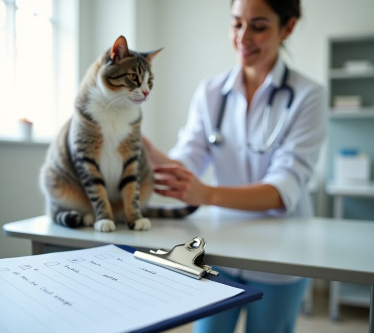 Owner checking cat's eyes at home