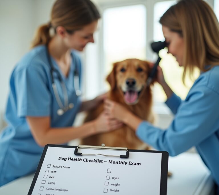 Owner examining dog's teeth at home