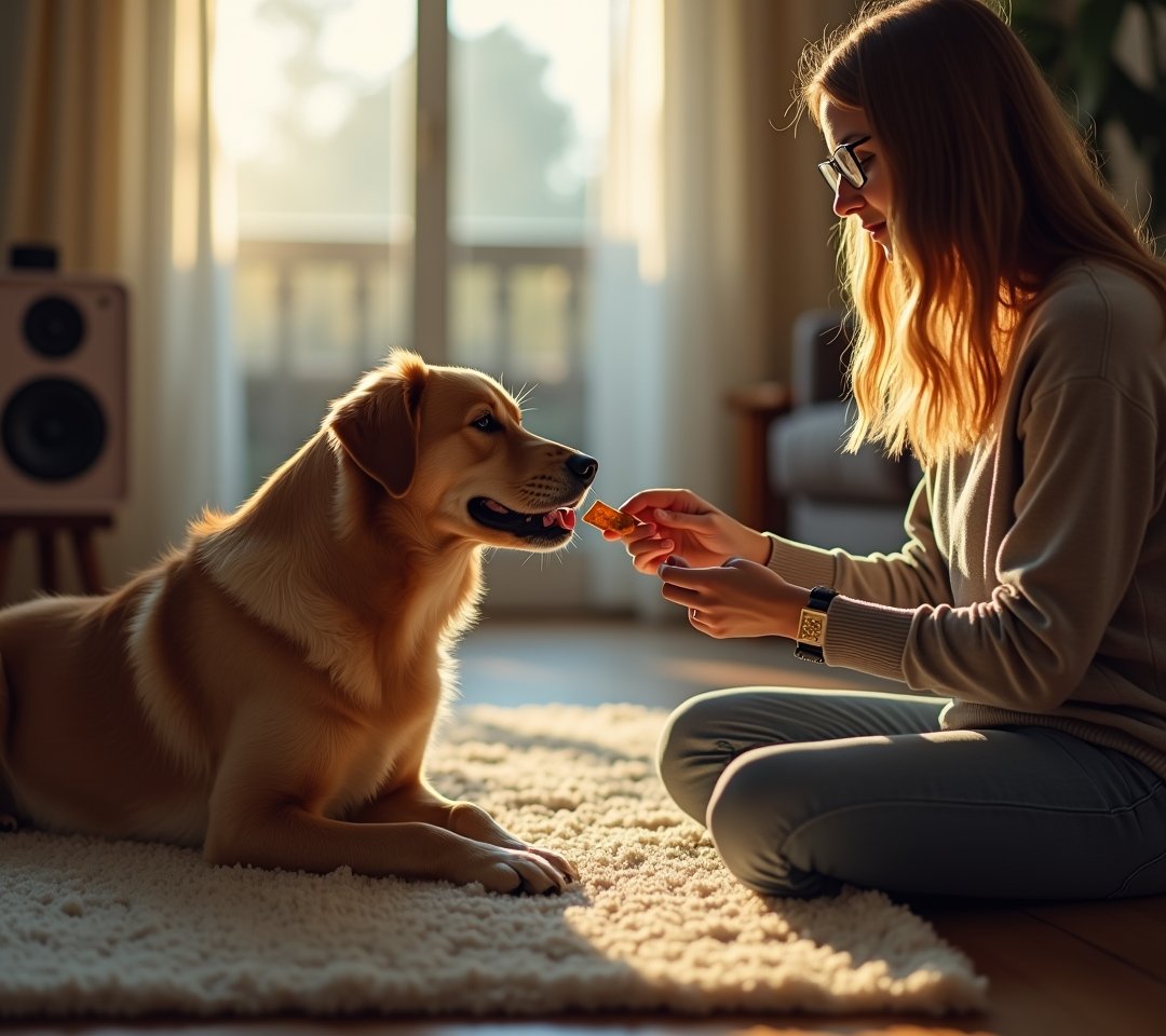 Dog hiding under bed during storm