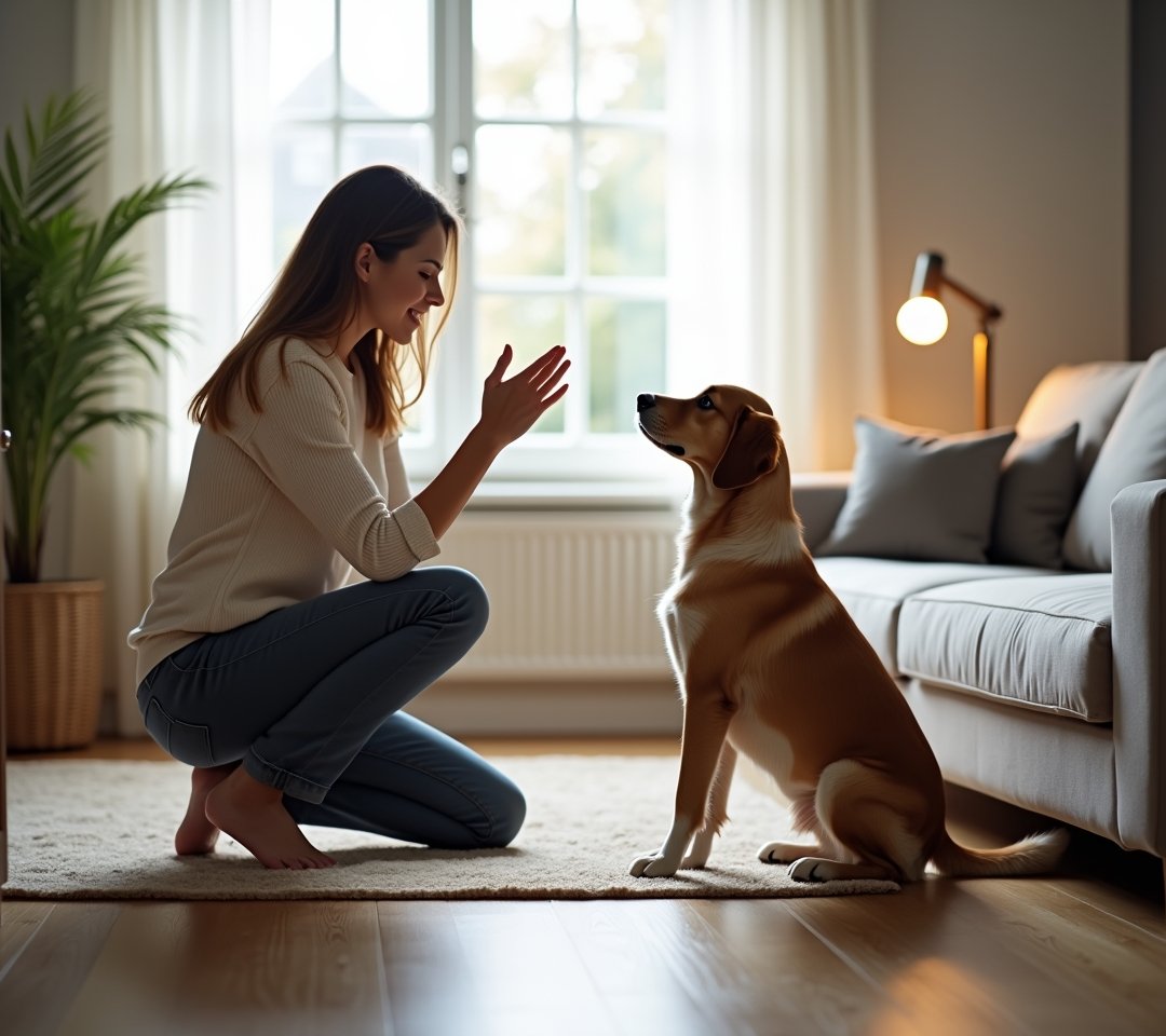 Dog sitting on couch uninvited