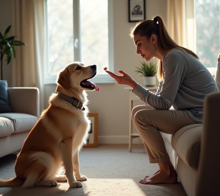Dog barking at window