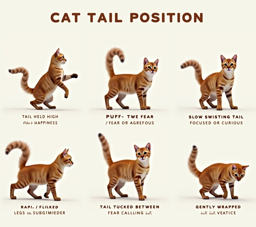 Cat with tail held high walking
